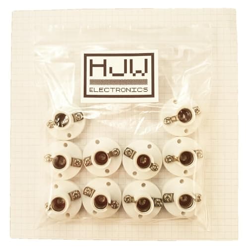 Image of MES Bulbholder E10 Miniature Screw-in Torch Bulb Holder, Batten Mount White (10)