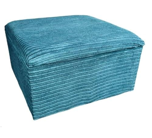 Image of luxisleepltd Beautiful Black Jumbo Cord Fabric ottoman storage box/blanket box,Living room,Bed Room (Teal, Medium 20'')