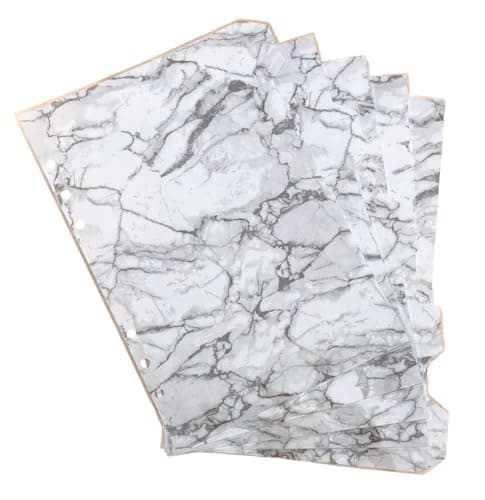 Image of A5 Filofax Organiser Planner Dividers in Beautiful Marble Design Fully Laminated
