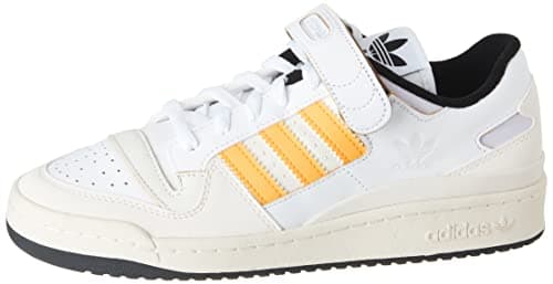 Image of adidas Originals Womens Forum 84 Low W Sneakers, Off White/Orange Rush/Purple Tint, 9