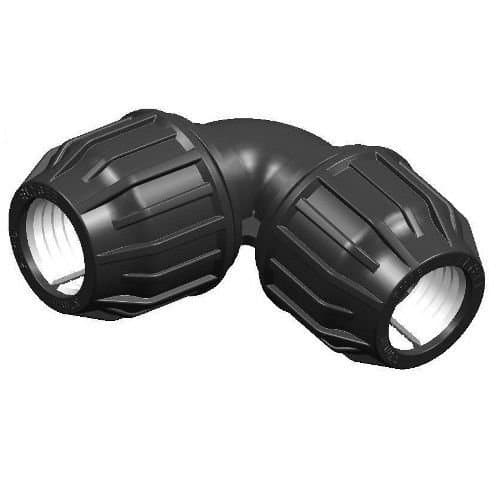 Image of MDPE Water Pipe Fitting 32MM Compression Elbow 90 Degree Bend