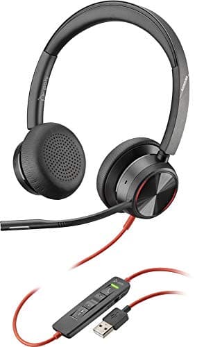 Image of Poly - Blackwire 8225 Wired Headset with Boom Mic (Plantronics) - Dual-Ear (Stereo) Computer-Headset, USB-A to Connect to your PC/Mac, Active Noise Canceling, Works with Teams (Certified), Zoom & more