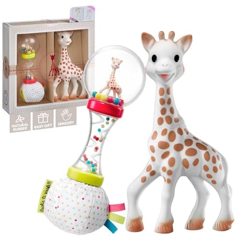 Image of Sophie la girafe Sophiesticated Teether Set - Baby Maracas Rattle,Multi coloured,2 Unité (Lot de 1)