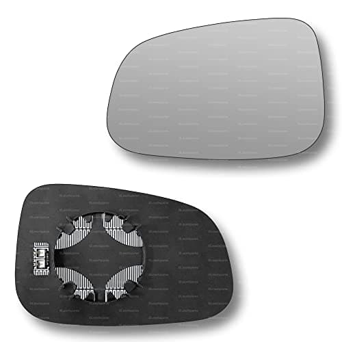 Image of Less4spares Replacement Wing Mirror Glass Left Compatible with Volvo V60 2010-2018 CLIP-ON Passnager Near Side N/S Heated Convex