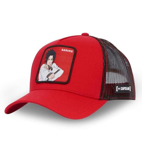 Image of Capslab Sasuke Naruto Shippuden Red Trucker Cap