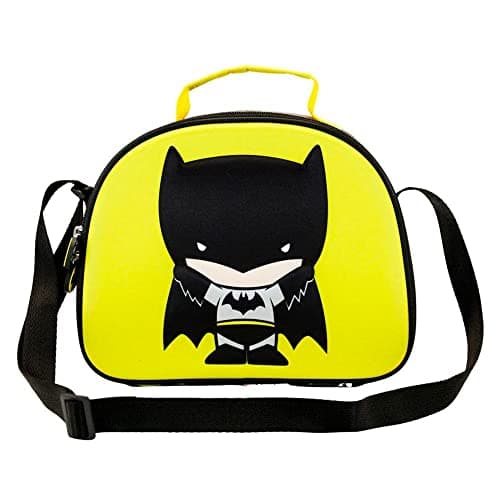 Image of DC Comics Batman Bat Chibi-3D Lunch Bag, Yellow, 25.5 x 20 cm