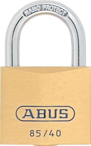 Image of ABUS Padlock Brass 85/40 - for Cellar Doors, Sheds and Much More - Weatherproof - Brass Lock Body - Hardened Steel Shackle - ABUS Security Level 6