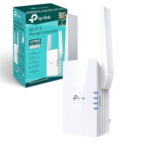 Image of TP-Link RE705X WiFi 6 AX3000Mbps WiFi Extender Booster, External Antennas, Internet Booster, Gigabit Ethernet Port, WiFi Booster Range Extender, EasyMesh, Access Point, WiFi Repeater, Easy Setup
