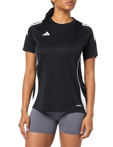 Image of adidas Women's Tiro 24 Jersey Shirt, Black/White, XS