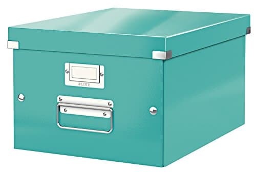 Image of Leitz A4 Storage Box, Click and Store Range 60440051 - Medium, Ice blue