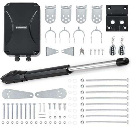 Image of CO-Z Automatic Swing Gate Opener Kit, Electric Gate Opener for Doors up to 400 kg 2.5 m, Driveway Home Garden Gate Opening System for Swing Gates, Gate Complete Kit with Remote Controls & Release Keys