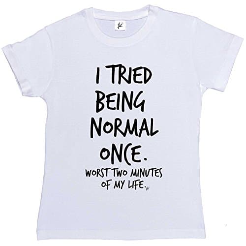 Image of Fancy A Snuggle I Tried Being Normal Once. Worst 2 Minutes in My Life Womens Boyfriend Fit T-Shirt White XX-Large