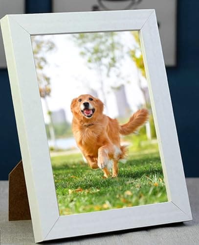 Image of Homxi 3x5 Wall Frame Vertical or Horizontal,MDF Tabletop or Wall Photo Frame Rectangle Wedding Photo Frames for Living Room Decor,White