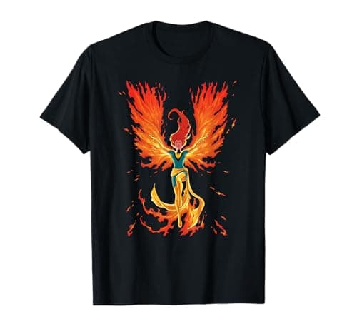 Image of Marvel X-Men Jean Grey Phoenix Cosmic Flames T-Shirt