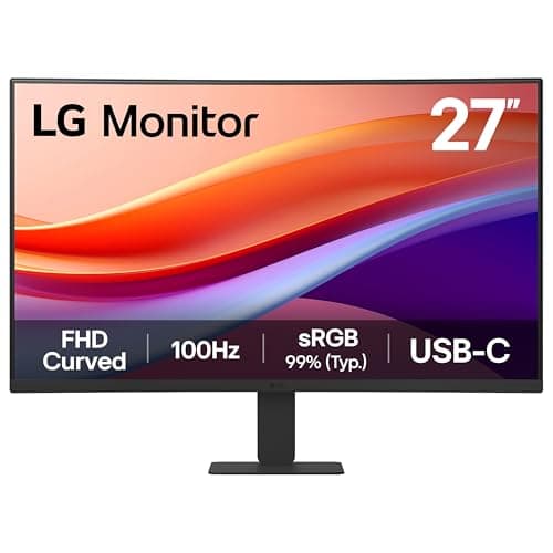Image of LG Monitor 27U421A – Curved FHD 1080p VA 27 inch, 100Hz, 5ms, Computer desktop display Flicker safe & Reader Mode, USB-C, HDMI, Matte Black