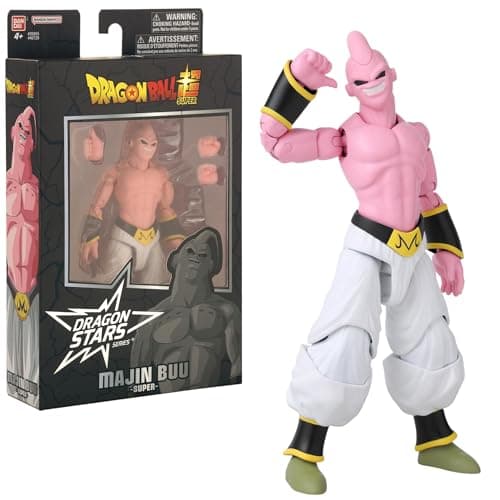 Image of BANDAI - Dragon Ball Super Dragon Stars Majin Buu Aku Action Figure 17cm - 40729 Multicolor - Collectible articulated figure to recreate impressive confrontations.