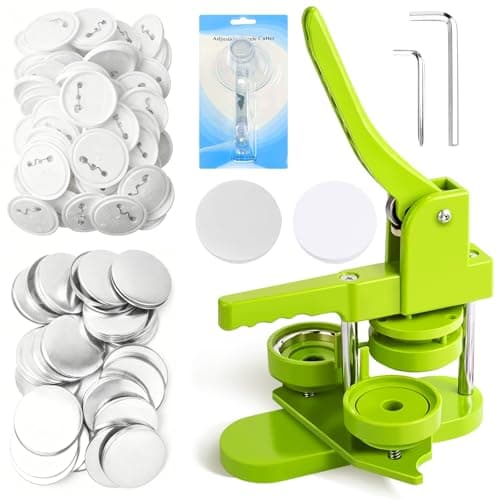 Image of Button Maker Machine 58mm - (3rd Gen) Installation-Free 58mm (2.25in) DIY Pin Badge Button Maker Press Machine Badge Punch Press with Free 100pcs Pin Parts&Pictures&Circle Cutter