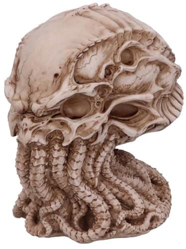 Image of Nemesis Now James Ryman Green Cthulhu Skull Figurine Ornament, Natural, 20cm