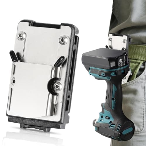 Image of Nymblis Drill Holster for Tool Belt, 304 Stainless Steel Tape Measure Holder, Adjustable Tool Belt Clip, Clip-on Drill Holster for Cordless Drill, Impact, Nailer