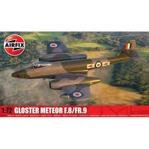 Image of Airfix - Standard Model Set - A04067 Gloster Meteor F.8/FR.9 Model Building Kit - Plastic Plane Kits for Adults & Children 8+, Set Includes Sprues & Decals - 1:72 Scale