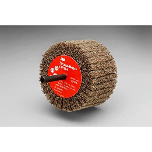 Image of Scotch-Brite Cut and Polish Flap Brush, 3 in x 1-3/4 in x 1/4 in A MED, 10 per case