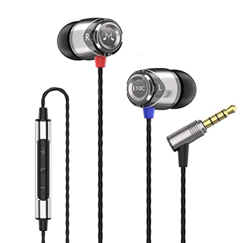 Image of Soundmagic E10C In-Ear Isolating Earphones with Mic, High-Performance Sound, Deep Bass, Noise Isolation, Durable Metal Build, Compatible with iPhone, Android, PC,Tablet - Black/Silver