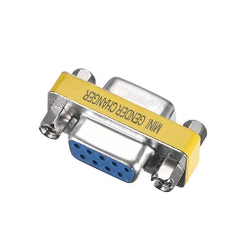 Image of sourcing map DB9 VGA Gender Changer 9 Pin Female to Female 2-row Mini Gender Changer Coupler Adapter Connector for Serial Applications Blue Pack of 1
