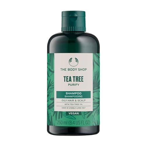 Image of The Body Shop Tea Tree Purify Shampoo (1x 250ml), Clarifying Shampoo for Oily Hair & Scalp, Cleansing & Balancing Shampoo with Community Fair Trade Tea Tree Oil