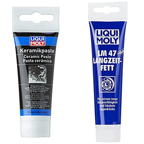 Image of Liqui Moly 3418 Ceramic Paste 50 g & 3510 LM 47 Long-Life Grease + MoS2 100 g