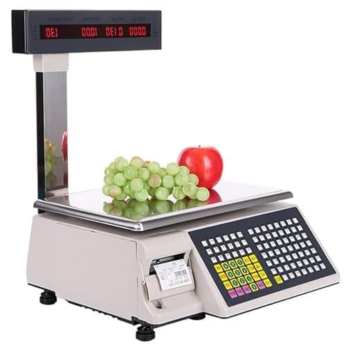 Image of Digital Commercial Counting Scale with Double-Sided Display, 15kg/30kg Capacity for Supermarket and Retail Use, Price Computing, Pole Display