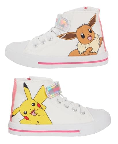 Image of Girls Pokemon Hi Top Trainers 9 UK Child White