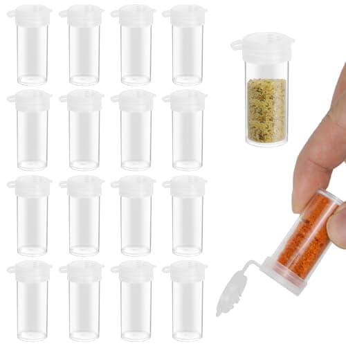 Image of 20PCS Travel Salt and Pepper Sets, Mini Plastic Salt Dispenser Shaker, Mini Camping Seasoning Bottle Kit with Tags, Transparent Portable Seasoning Bottle for Picnic Outdoors Lunch Salt