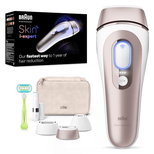 Image of Braun Smart IPL Skin i·Expert, Hair Removal for Home, Free App, Storage Bag, Venus Razor, 3 Attachments, PL7249