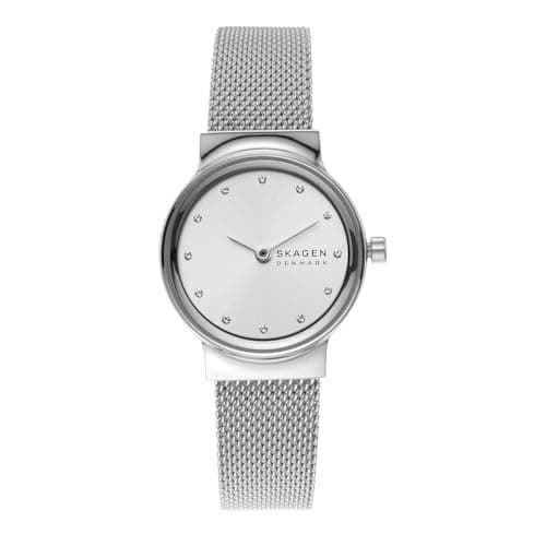 Image of Skagen Watch for Women Freja Lille, Two Hand Movement, 26 mm Silver Stainless Steel Case with a Stainless Steel Mesh Strap, SKW2715