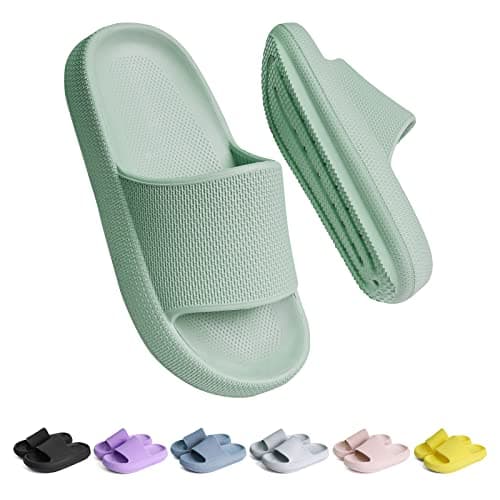 Image of Buwege Kids Sliders Girls Boys Shower Slippers Summer Pool Soft EVA Slide Sandals Outdoor Bath House Flip Flops