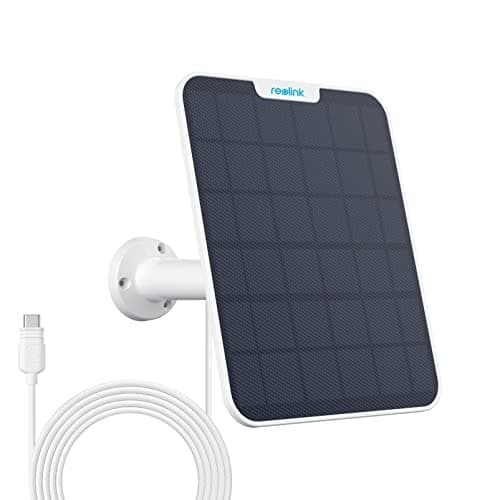 Image of Reolink 6W Solar Panel for Security Camera Outdoor Wireless, USB Type-C Port, 360° Adjustable Mount, 4M Cable, Weatherproof, Works with Argus 3E, Argus Eco, Argus PT, Argus 3 Pro, Go Plus, Go PT etc