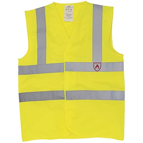 Image of Yoko Flame-Retardant Hi-Vis Sleeveless Waistcoat (M) (Yellow)