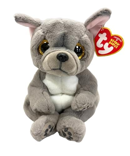 Image of TY Toys Beanie Babies Bulldog Wilfred - 15 CM, Gray,2009128