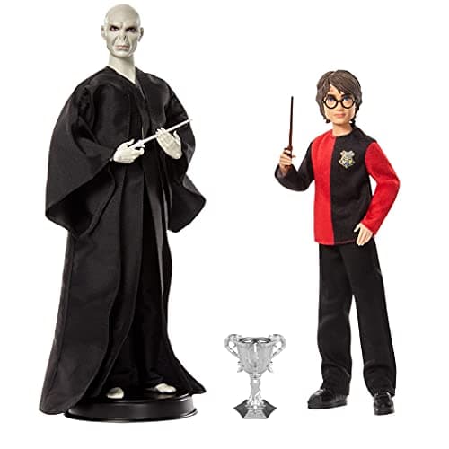 Image of Harry Potter Collectible Doll 2-Pack Gift Set with 12 Inch Voldemort and 10.5 Inch Harry Potter Dolls, Film-Inspired Fashions and Wands