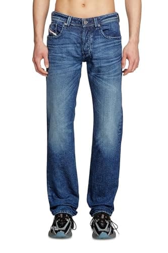 Image of Diesel Men's Regular Jeans Larkee 1985, Dark Blue, Dark Blue, 33W x 34L