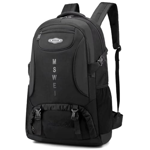 Image of Ezmina 65L/85L Hiking Backpack Large Rucksack for Men and Women Black Camping Backpack Waterproof Hiking Daypack Trekking Bag for Travelling Touring Climbing Outdoor Sport