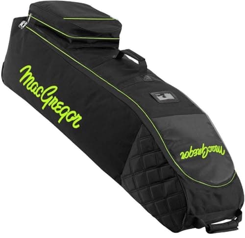 Image of MacGregor Golf VIP Deluxe Wheeled Travel Cover Black/Lime