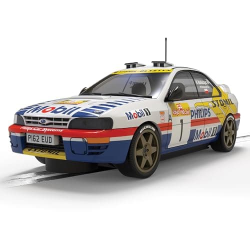 Image of Scalextric C4507 Subaru Impreza WRX - 1997 ERC Champion Cars - Street & Rally for ages + 3 Years, White and Blue