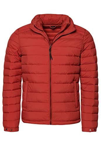 Image of Superdry Mens Short Lightweight Puffer Coat, Red Brown, XXL