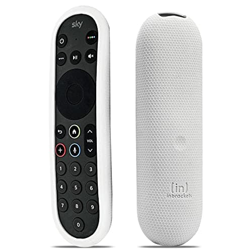 Image of Protective Case for Sky Glass Remote Control Protective Case by Inbrackets – Shockproof Cover Case Skin for Sky Glass Remote Control – Anti-Slip – Premium Durable Silicone Honeycomb Texture (Grey)
