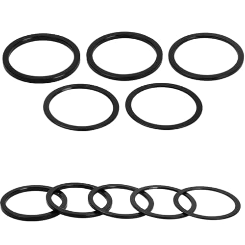 Image of Fangehong 10 Pcs Bicycle Bottom Bracket Spacer, Bike Headset Spacer, Flywheel Hub Washer, Bike Stem Spacers for Road Bike Mountain Bike 1mm/1.5mm/2mm/2.5mm/3mm (Black)