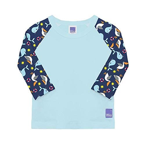 Image of Bambino Mio, UPF 40+ Sun Protection Long Sleeve Swim Guard Rash Top for Baby and Toddler (1-2 Years - Nautical) Boys and Girls