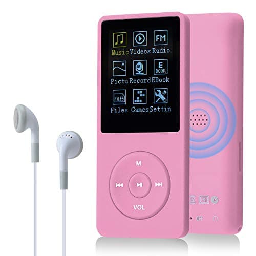 Image of COVVY Slim Music Player 8 GB Portable Lossless Sound 70 Hours Screen MP3 Player Support up to 64 GB (Pink)