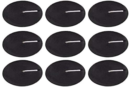 Image of Luxurious Black Opium Scented Black Tealights - 2cm x 12cm (Pack of 9) - Exquisite Wax Candles, Long Lasting Scent - Ideal for Unique Home Decor