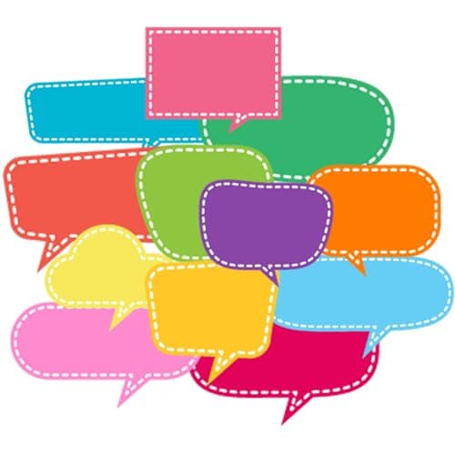 Image of 48 Pcs Speech Bubble Cutouts,Classroom Décor 8 Inch and 6 Inch Talking Bubble Shape Cutouts for Students Home Office